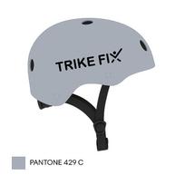 Vaikiškas dviratininko šalmas Trike Fix su LED, reguliuojamas, M 55–58 cm, tamsiai pilkas
