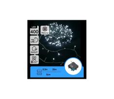 Aigostar - LED lauko kalėdinė girlianda 400xLED/8 funkcijų 4xAA 20,3 m šaltai balta