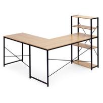 Kampinis rašomasis stalas ModernHome TH-CD-6-16, 145 cm x 145 cm, 119.5 cm, ąžuolo sp.
