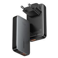 Įkroviklis Essager GaN Ultra juodas 65W (1xPD / 1xQC3.0)