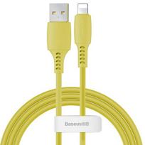 USB laidas Baseus Colorful geltonas Lightning 120cm