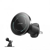 Belaidis automobilinis įkroviklis-laikiklis Joyroom (JR-ZS502) Magnetic (MagSafe 15W) tvirtinamas ant ventiliacijos grotelių juodas