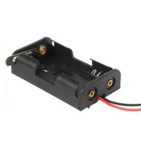 Laikiklis baterijoms 2xAA (R6 1.5V) su perjungimo jungikliu - laikiklis su laidais