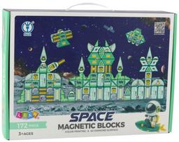 Magnetinis konstruktorius Lean Toys Space, 172 vnt., žalia sp.