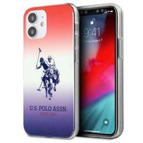 US Polo Assn. Gradient Pattern Collection dėklas, skirtas iPhone 12 mini, raudonas / mėlynas