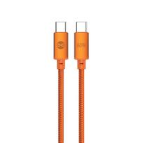 Forever Saffron laidas USB-C - USB-C 1,0 m 60W oranžinis
