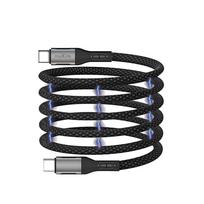 "Maxlife MXUC-11" magnetinis kabelis USB-C - USB-C 1,0 m 100W juodas nailonas
