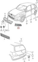 VAG Volkswagen Polo Vento Ventiliacijos Grotelės Satino Juodos Spalvos 2015-2018 Originalus 6C0853665G9B9