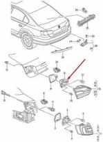 VAG OEM VW JETTA MK6 GALINIS DEŠINIS ŽIBINTAS VIDINIS GINTARAS 5C6945260A ORIGINALUS 2013