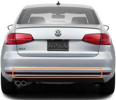 VAG Originalus Volkswagen Jetta 2015-2017 galinio bamperio centrinis apdailos juostos 5C6807987B6DA