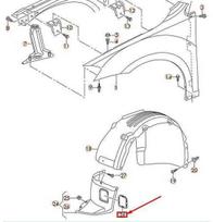 VAG Originali dangtelis kairėje priekyje VW E-Golf Golf R32 Gti Rabbit 5G0805983A