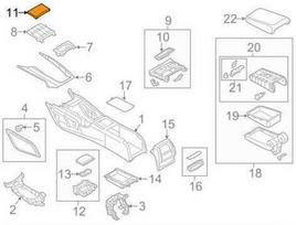 VAG OEM AUDI A6 C7 PRIEKINIS CIGAREČIŲ DĖKLAS APDAILA 4G0863440AD1NK 4G0863440AD 1NK ORIGINALUS