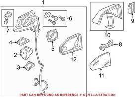 VAG Originali OEM durų veidrodžio tvirtinimo rinkinys Audi 4M0898011