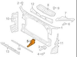 VAG Originali kairė atrama AUDI A6 Avant S6 Quattro A7 Sportback Rs6 4G0805527A