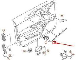VAG AUDI A6 C7 Galinės Kairės Durų Apdailos Panele Šviesos Pluoštas 4G0919177A NAUJA ORIGINALI