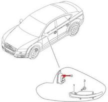 VAG AUDI A7 4GA Įspėjimas apie juostos keitimą Kairė RHD 4G8949145A NAUJA ORIGINALI