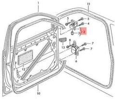 VAG Genuine durų vyrių kairysis viršutinis VW Caddy Polo Classic Derby Vento-Ind 6Q0831401C