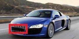 VAG Originalus AUDI R8 priekinio grotelių numerio plokštės užpildas, pašalintas, blizgus juodas 420807285HT94