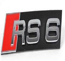 VAG NAUJAS ORIGINALUS AUDI A6 S6 RS6 CHROMO RS6 PRIEKINIS GROTELIŲ ŽENKLAS EMBLEM 4G0853736D 2ZZ