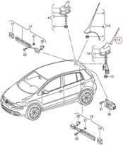 VAG Naujas originalus VW CADDY GOLF GOLF PLUS TOURAN stogo strypo tipo antena 1K0035847 OEM