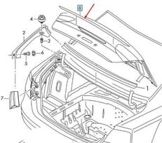 VAG NAUJAS ORIGINALUS AUDI A8 D4 2014 - 2017 GALINIS BAGAŽO CHROMO APDAILOS PROFILIS 4H0853927B2ZZ