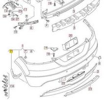 VAG Naujas originalus AUDI TT/TTS/TTRS galinis bamperis dešinės pusės tvirtinimo juosta 8J0807740 OEM