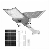 Saulės energijos LED gatvės šviestuvas, galingas lauko prožektorius su RF pultu, IP65 vandeniui atspari saugos lempa kiemui ir aikštelėms