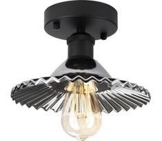 Prie lubų montuojama liustra TRISH 1xE27/15W/230V juoda/dūminė juoda
