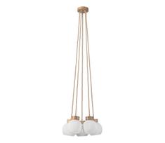 Kabantis šviestuvas su laidu LOOMIS 5xE27/15W/230V 130 cm smėlinė/ąžuolas