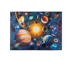 Vaikiškas neslystantis kilimas PRINT 3D 120x160 cm planetos/įvairiaspalvis