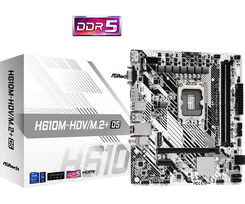 ASROCK H610M-HDV M.2+ Micro-ATX Motherboard / Intel H610 / LGA1700 / DDR5