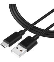 Juodas laidas USB-A - USB-C 15W / 3A 100cm "Tactical Smooth Thread"