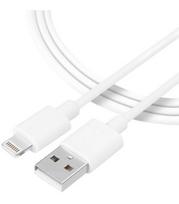 Baltas laidas USB-A - Lightning 12W / 2.4A 200cm "Tactical Smooth Thread"