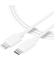 Baltas laidas USB-C - Lightning 27W / 2.4A 30cm "Tactical Smooth Thread"