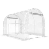 Polytunnel šiltnamis, įeinamas šiltnamis su cinkuoto plieno rėmu ir UV atsparia PE danga, skaidrus