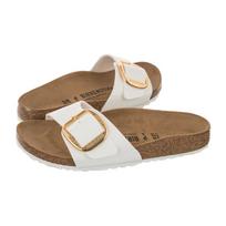 Birkenstock Madrid Big Buckle Patent White 1019814 (BK146-b) Moteriški batai/šlepetės