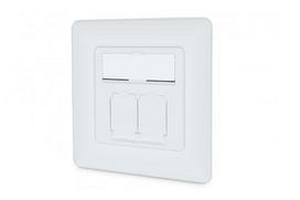 Digitus CAT.6A data outlet, surface mount, shielded, 2x RJ-45 LSA (white, Class EA, 8 positions)