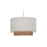 Iš tekstilės šviestuvo gaubtas baltos spalvos/natūralios spalvos ø 40 cm Erna – Kave Home