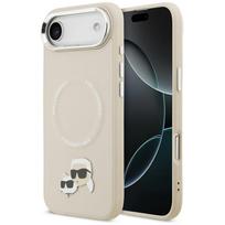 Karl Lagerfeld Karl & Choupette Pins Magnetinis dėklas telefonui iPhone Air - smėlinis