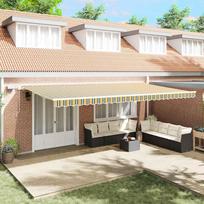 Ištraukiama markizė Žalia ir geltona 600 × 300 cm