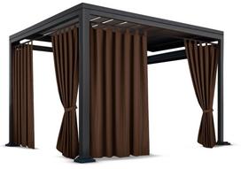 Pavėsinės užuolaida, 155 cm x 220 cm, tamsiai ruda sp.