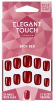 Priklijuojami nagai Elegant Touch Polished Colour 10593925, rich red sp., 25 vnt.