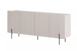 Komoda Malmi 200 cm, kašmyras, juodos kojos