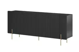 Chest Of Doors Malmi 200 Cm - Black / Gold Legs