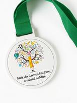 Baltos spalvos medalis „Mokslo šaknys karčios, o vaisiai saldūs“