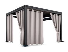 Pavėsinės užuolaidos ZMOC-01, 150 cm x 220 cm, smėlio ruda sp.