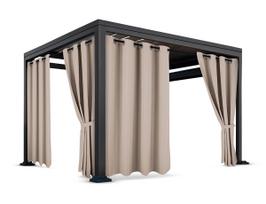 Pavėsinės užuolaidos ZMOC-02, 150 cm x 220 cm, tamsiai smėlinė sp.