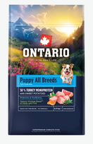 Sausas šunų maistas Ontario All Breeds Puppy Monoprotein, kalakutiena/saldžioji bulvė, 0.75 kg