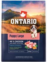 Sausas šunų maistas Ontario Puppy Large, vištiena/saldžioji bulvė, 2.25 kg