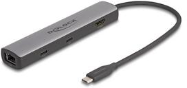 Delock USB 40Gbps USB Type-C™ dokavimo stotis 8K - HDMI / USB 10Gbps / 2,5 Gigabit LAN / PD 3.0 100 W | 87865 | 4043619878659